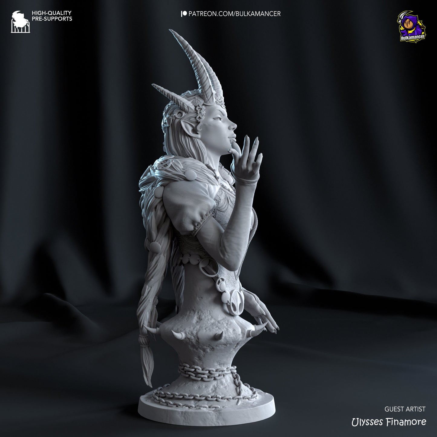 Mizora 3D Printed Resin Figurine Bust | 8k Garage Kit [By Bulkamancer] UNPAINTED!