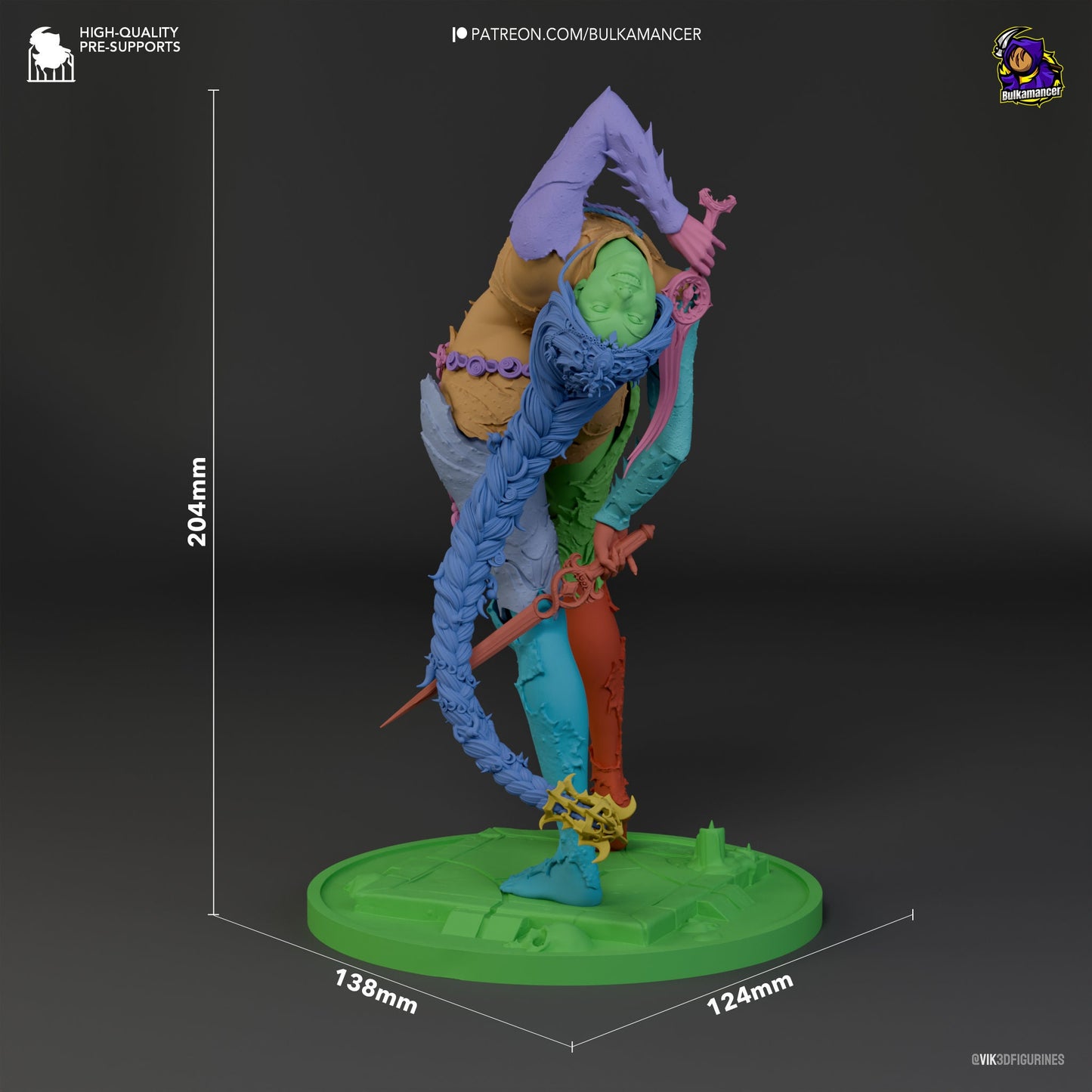 Orin The Red 3D Printed Resin Figurine | 8k Garage Kit [By Bulkamancer] UNPAINTED!