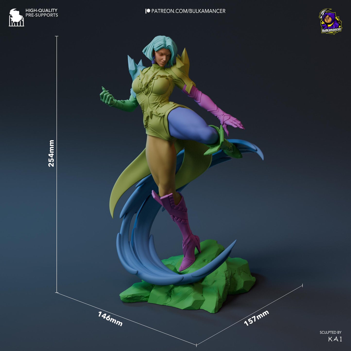 Emma Frost 3D Printed Resin Figurine | 8k Garage Kit [By Bulkamancer] UNPAINTED!