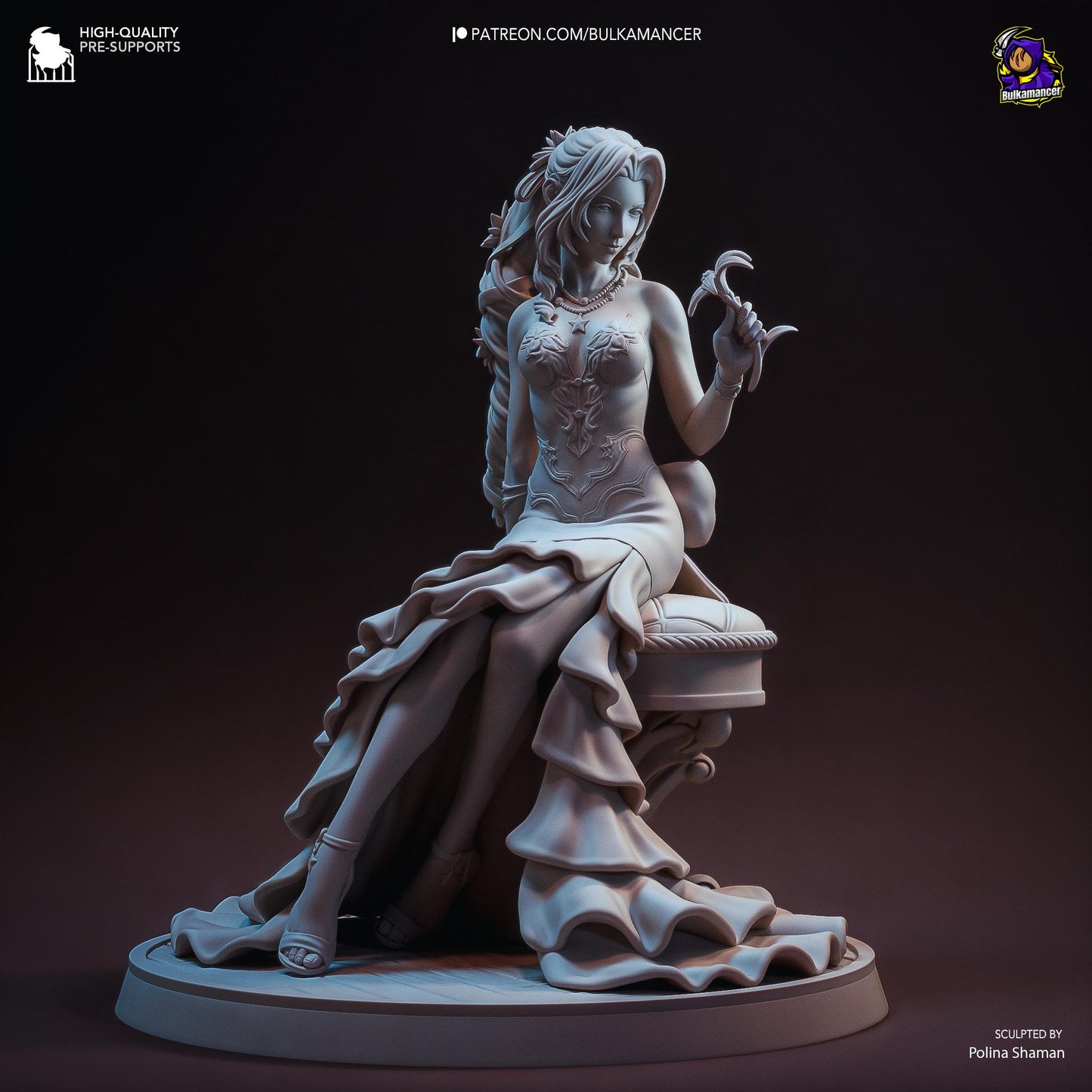 Aerith 3D Printed Resin Figurine | 8k Garage Kit [By Bulkamancer] UNPAINTED!