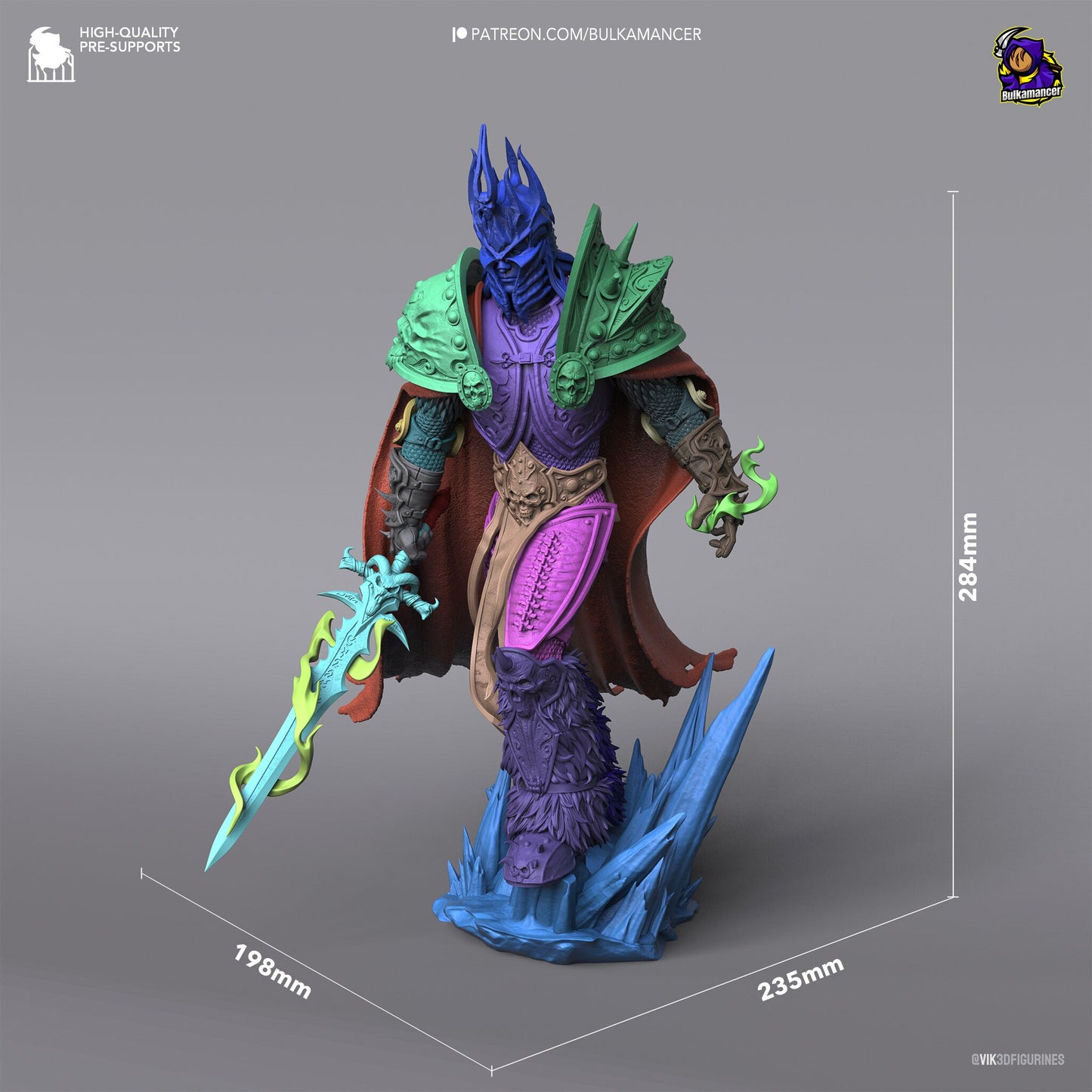 Arthas 3D Printed Resin Figurine | 8k Garage Kit [By Bulkamancer] UNPAINTED!