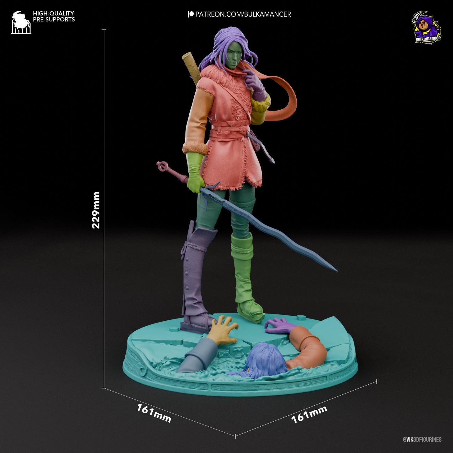 Ciri 3D Printed Resin Figurine | 8k Garage Kit [By Bulkamancer] UNPAINTED!