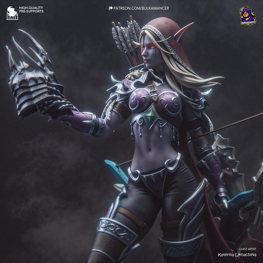 Sylvanas 3D Printed Resin Figurine | 8k Garage Kit [By Bulkamancer] UNPAINTED!