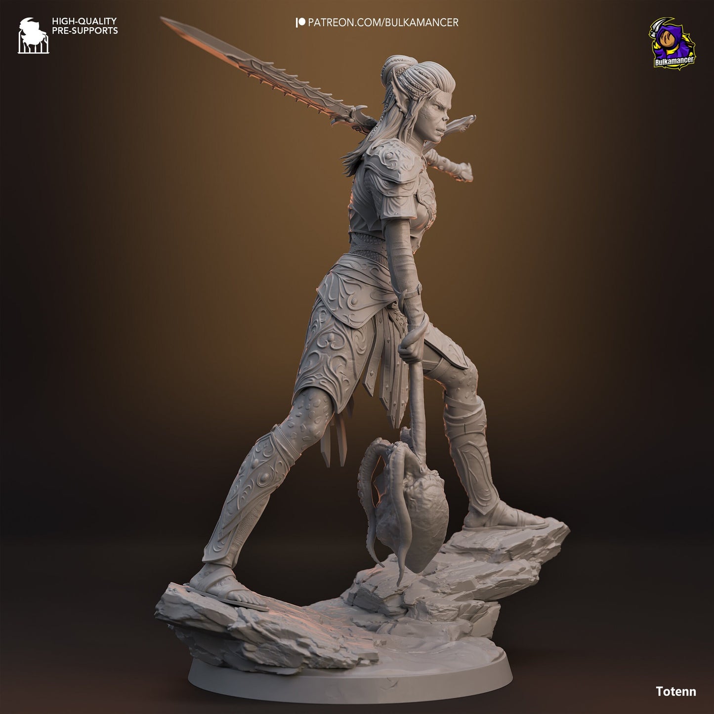 Lae'zel 3D Printed Resin Figurine | 8k Garage Kit [By Bulkamancer] UNPAINTED!