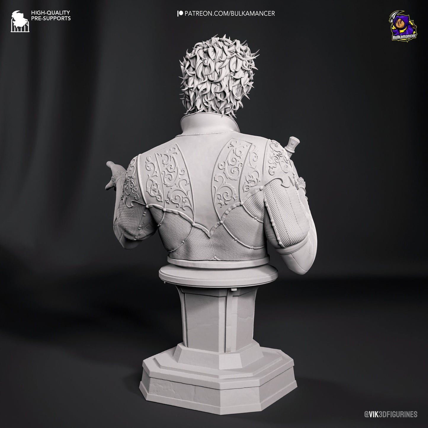 Astarion 3D Printed Resin Figurine Bust | 8k Garage Kit [By Bulkamancer] UNPAINTED!