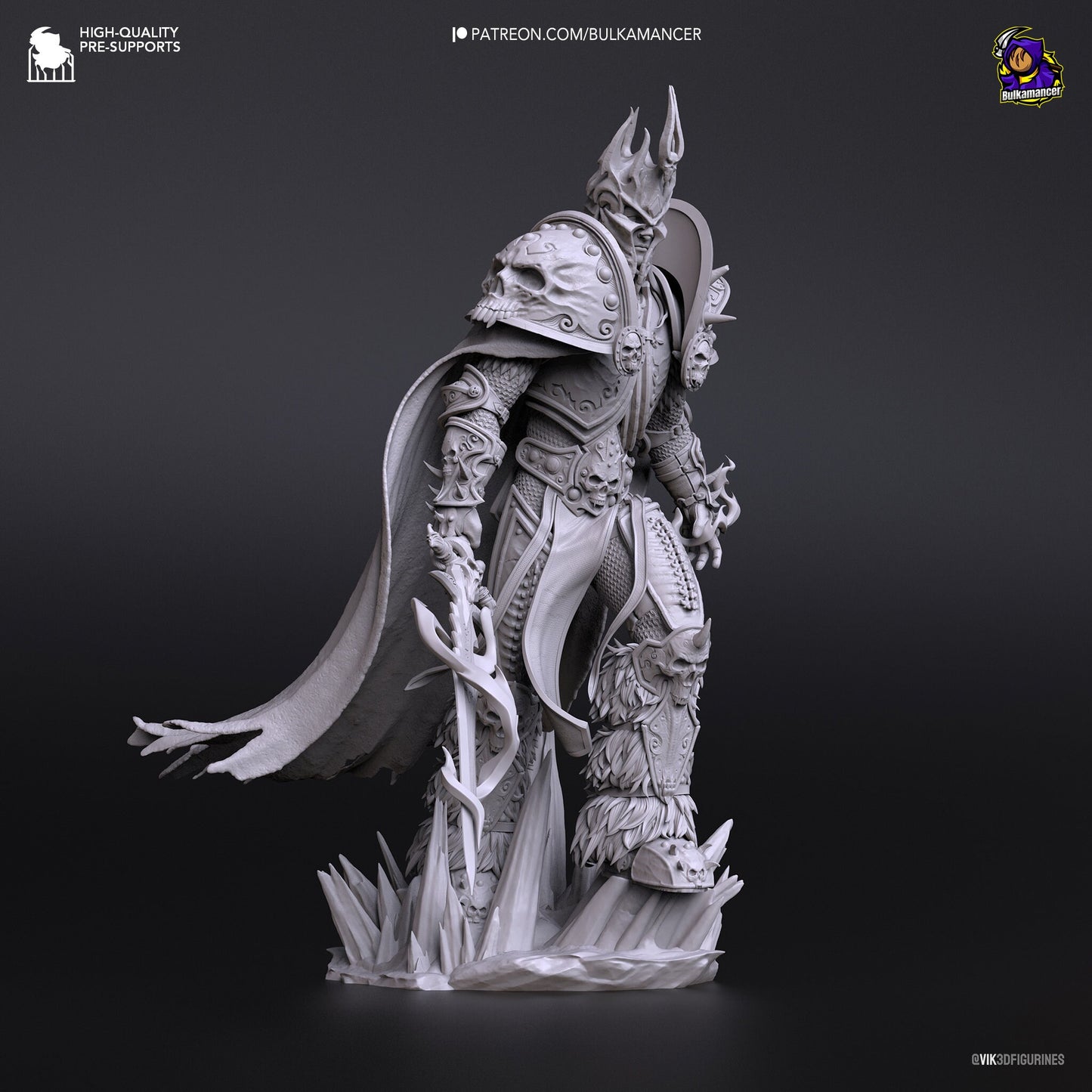 Arthas 3D Printed Resin Figurine | 8k Garage Kit [By Bulkamancer] UNPAINTED!