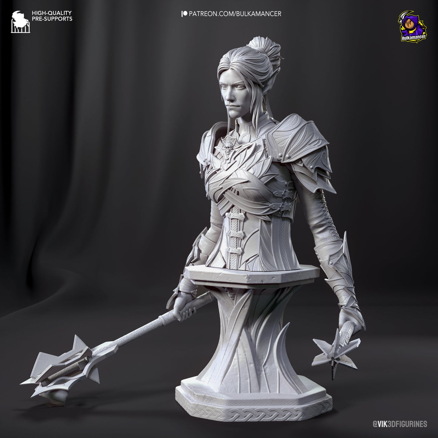 Minthara 3D 3D Printed Resin Figurine Bust | 8k Garage Kit [By Bulkamancer] UNPAINTED!