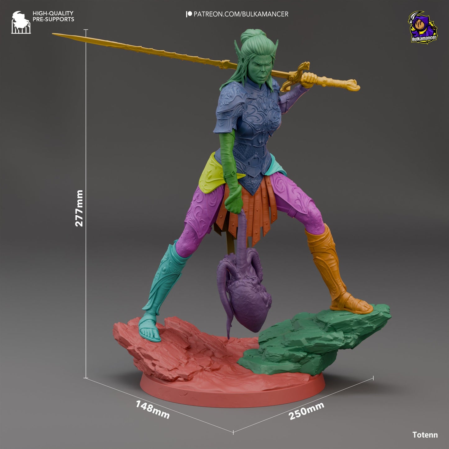 Lae'zel 3D Printed Resin Figurine | 8k Garage Kit [By Bulkamancer] UNPAINTED!
