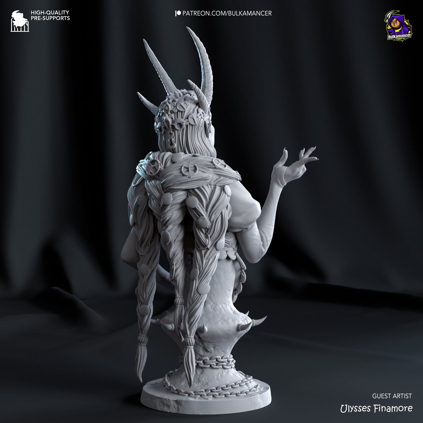 Mizora 3D Printed Resin Figurine Bust | 8k Garage Kit [By Bulkamancer] UNPAINTED!