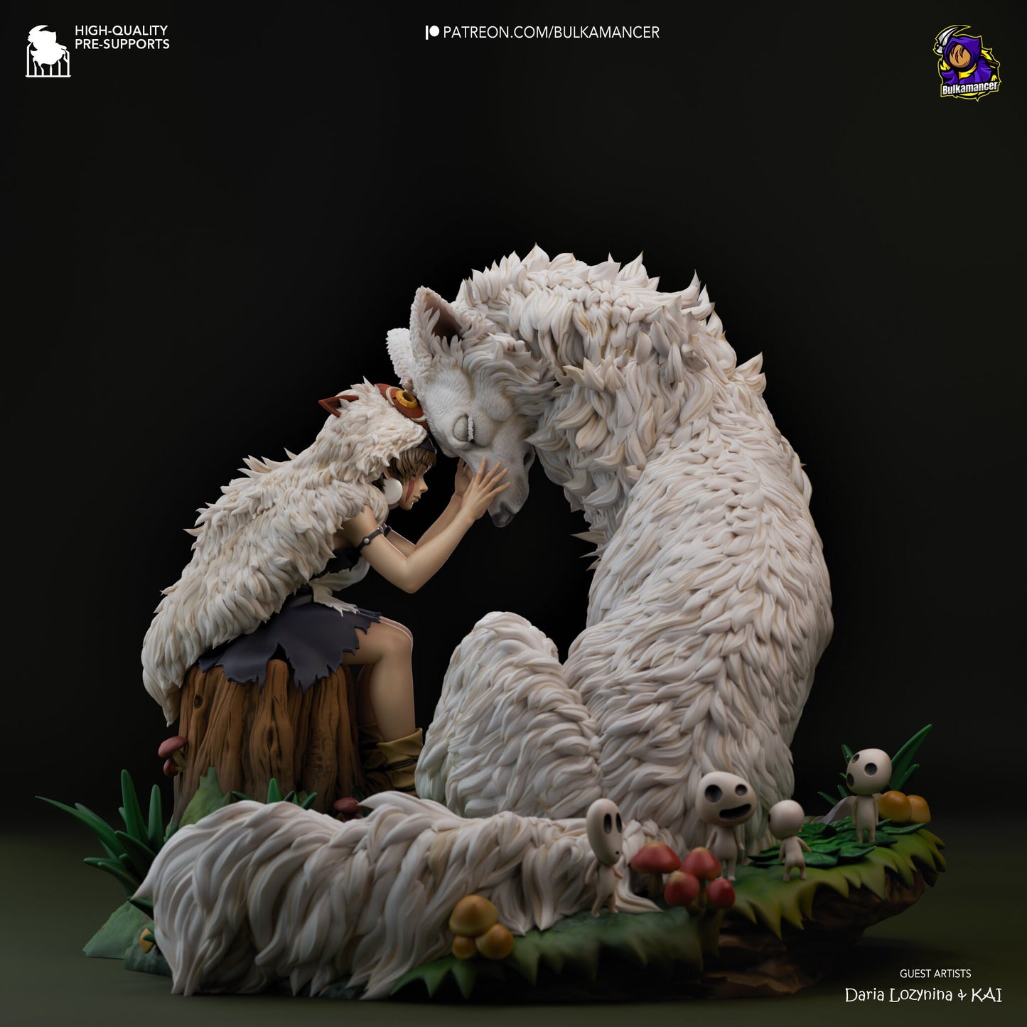 Wolf Princess 3D Printed Resin Figurine | 8k Garage Kit [By Bulkamancer] UNPAINTED!