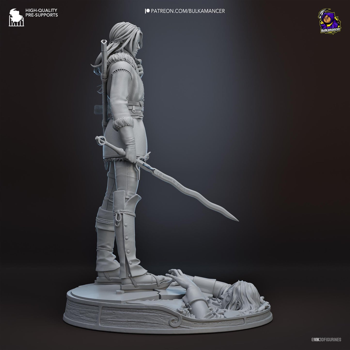 Ciri 3D Printed Resin Figurine | 8k Garage Kit [By Bulkamancer] UNPAINTED!