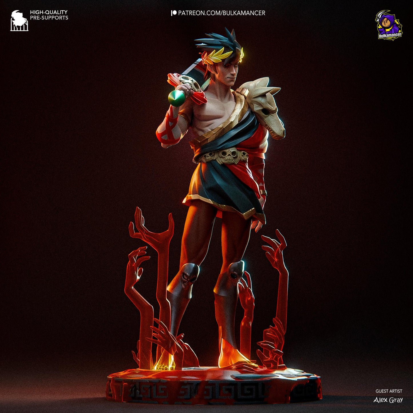 Zagreus 3D Printed Resin Figurine | 8k Garage Kit [By Bulkamancer] UNPAINTED!