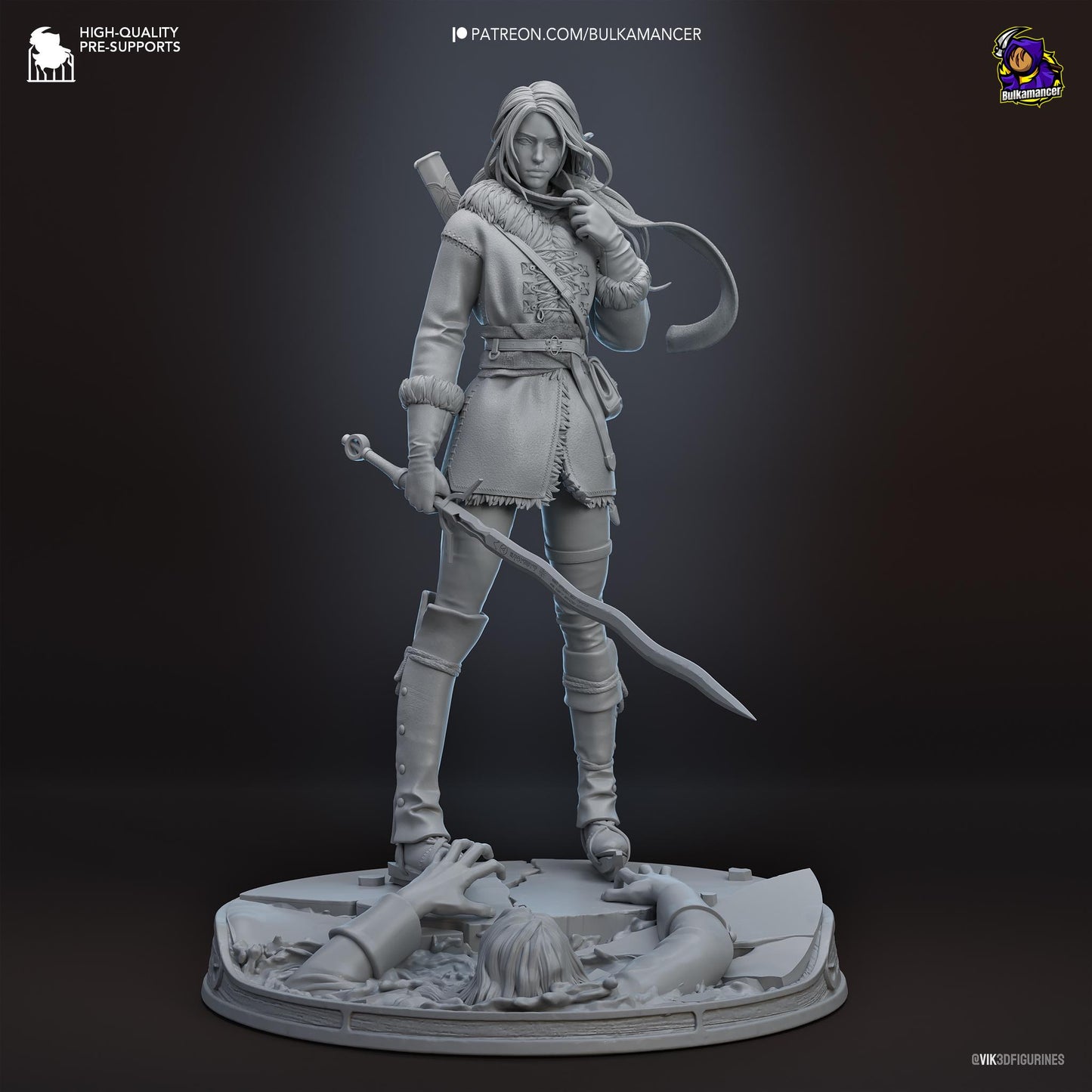 Ciri 3D Printed Resin Figurine | 8k Garage Kit [By Bulkamancer] UNPAINTED!