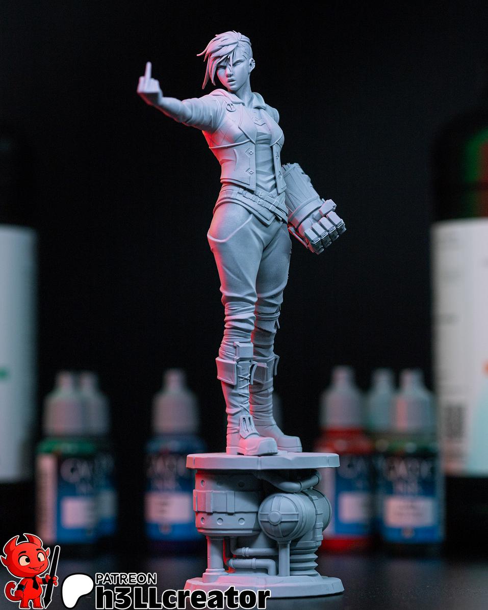 Vi 3D Printed Resin Figurine | 8k Garage Kit [By h3LLCreator] UNPAINTED!