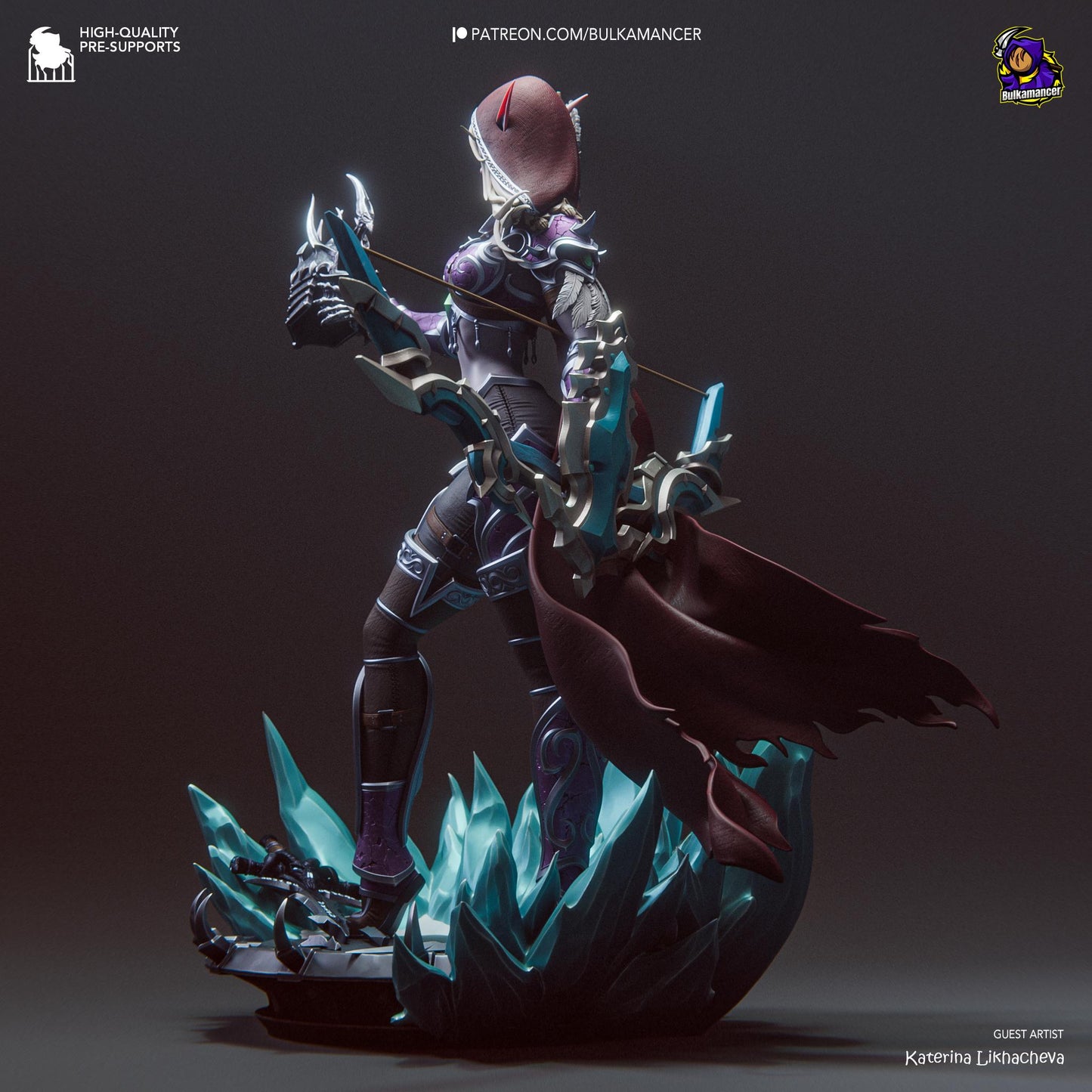 Sylvanas 3D Printed Resin Figurine | 8k Garage Kit [By Bulkamancer] UNPAINTED!