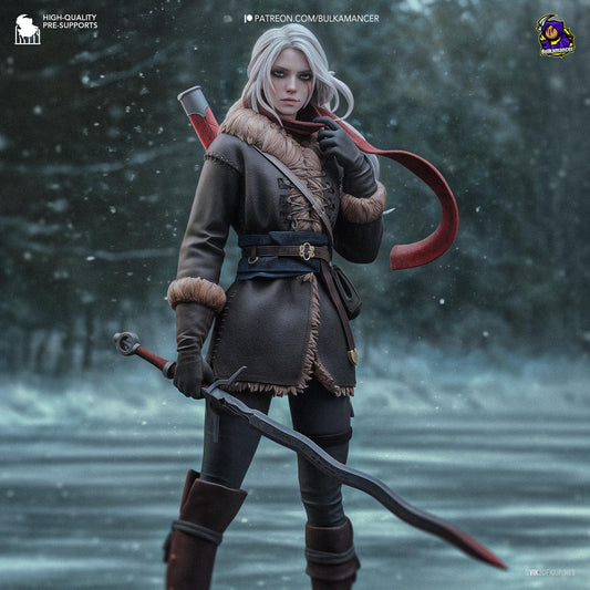 Ciri 3D Printed Resin Figurine | 8k Garage Kit [By Bulkamancer] UNPAINTED!